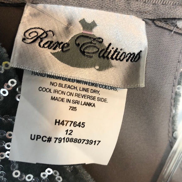 NWT Rare Editions Girls Formal Gray Dress Size 12. - Picture 3 of 13